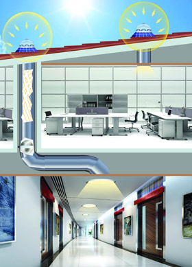 導光管采光系統(tǒng)原理圖